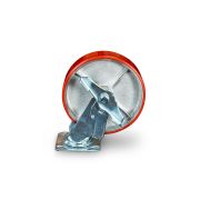 Колесо большегрузное поворотное SCpb 80 200 мм полиуретановое с тормозом (N)