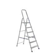 Стремянка алюминиевая TOR AM706 1*6 со ступенями 40*20 мм