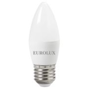 Лампа светодиодная EUROLUX LL-E-C37-6W-230-2,7K-E27